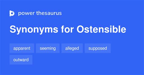 synonyms ostensibly|OSTENSIBLY in Thesaurus: 100+ Synonyms & Antonyms for OSTENSIB.